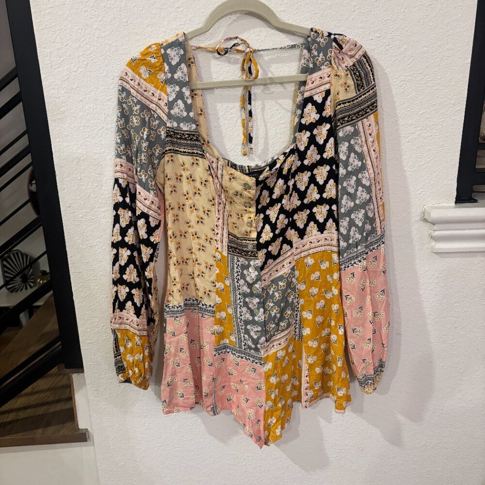 Light Patchwork Romper Forever 21 - image 3